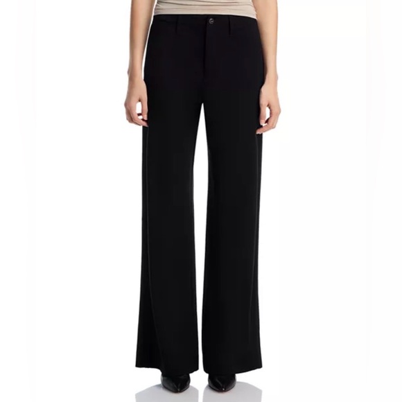New rag & bone Sofie Ponte Wide-Leg Pants Black - Picture 4 of 16